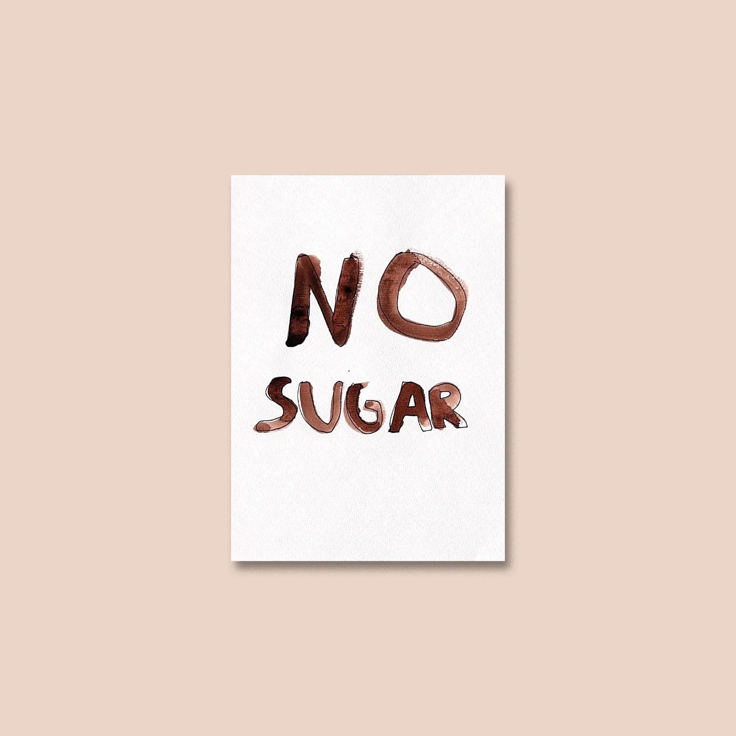 Postkarte "No sugar"